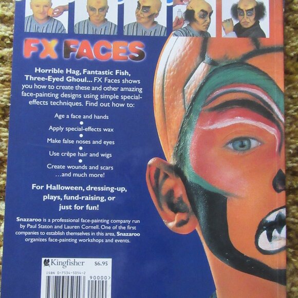 Soft-cover Kingfisher Halloween FX FACES make-up costuming book - Picture 5 of 15